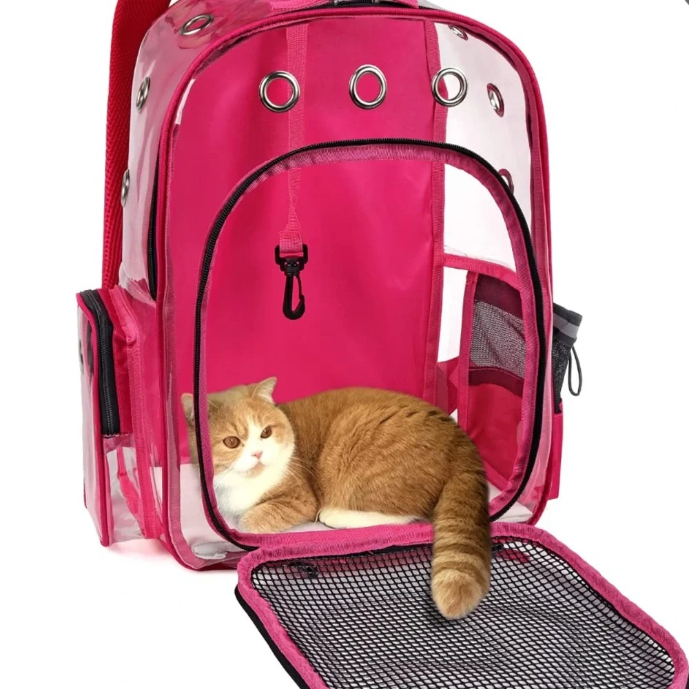 Yudodo Pink Mesh breathable Large Pet Carrier Backpack NWT